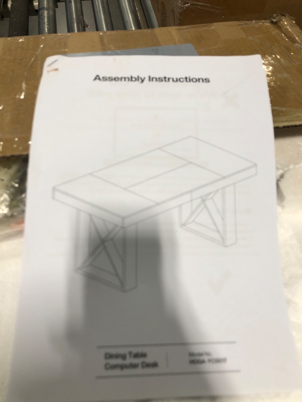 Photo 1 of ***JUST THE TABLE****LITTLE TREE 63-Inch Rectangle Dining Table for 4-6 People, Farmhouse Thick Appearance Design, Rectangular Kitchen Dinner Table for Home, Rustic Yellowish Brown