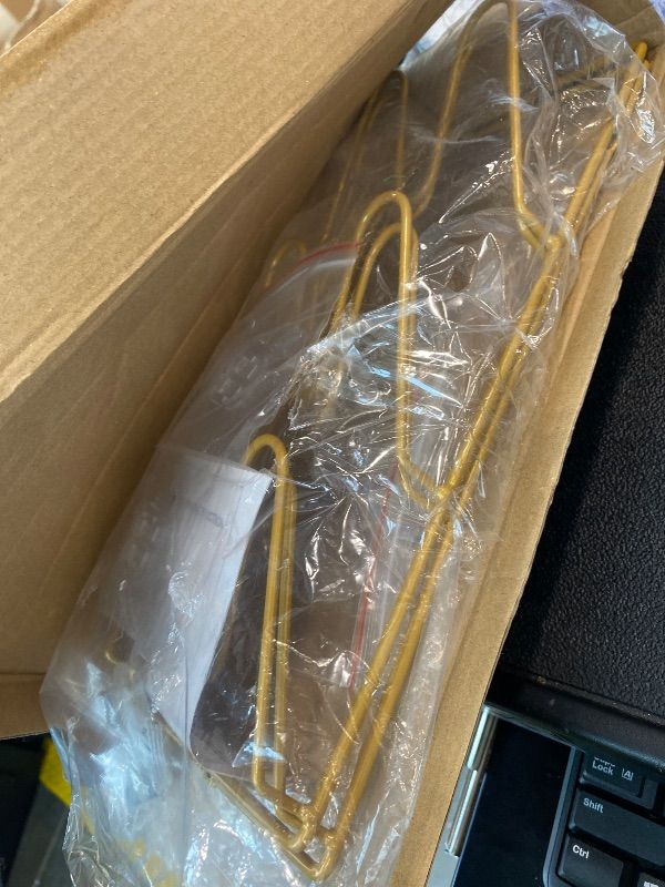 Photo 1 of *MISSING PARTS UNKNOWN*
UpChoNice 2 Pack Pot Lid Organizer Rack, 6-Tier Rustproof Pot Lids Holder for Cabinet Door/Wall, No Drilling Adhesive Mounted, Pot Top and Pan Cover Storage inside Kitchen Cabinet (Gold)