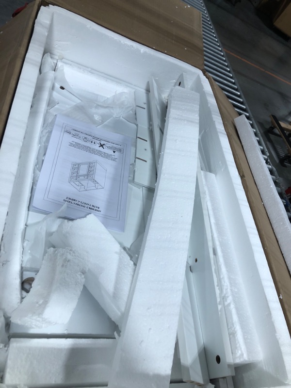 Photo 1 of *ASSEMBLY INSTRUCTIONS INCLUDED* Acosure 36" Bathroom Vanity Without Sink, Base Only,One Cabinets and Six Drawers,Wood Set Frame W/Adjustable Shelf,Water, Stain Proof,White