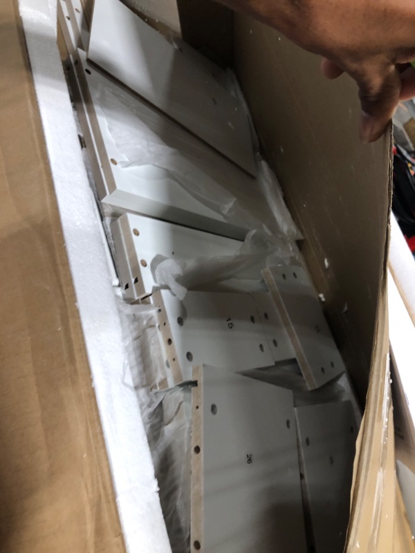 Photo 1 of *ASSEMBLY INSTRUCTIONS INCLUDED* Acosure 36" Bathroom Vanity Without Sink, Base Only,One Cabinets and Six Drawers,Wood Set Frame W/Adjustable Shelf,Water, Stain Proof,White