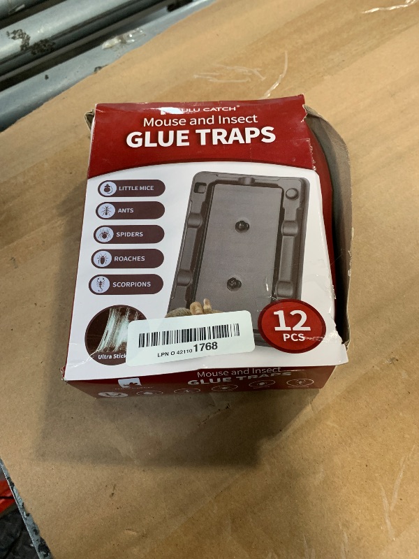 Photo 1 of *Missing Parts - ONLY 4 Traps*
LULUCATCH Mouse & Insect Traps 12 Pack, Heavier Sticky Traps with Non-Toxic Glue for Small Mice & Insects. Sticky Mouse Traps Indoor, Easy to Set, Pet Safe Pest Control