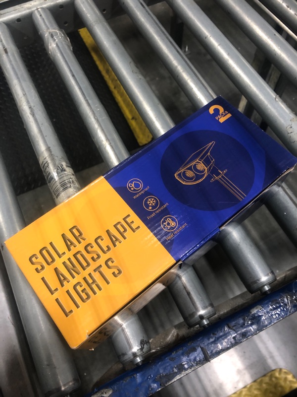 Photo 1 of *****PARTIAL SET***** Kyosho Solar Color Spot Lights Outdoor, 9 Lighting Modes Halloween Christmas Lights, 38 LEDs Color Changing Waterproof RGBW Multicolor Tree Pool Solar Spotlight, 2 Pack