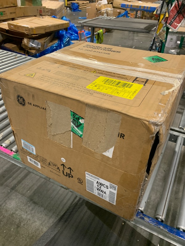 Photo 1 of **ITEM IS FUNCTIONAL, BUT MAKES NOISE** GE Window Air Conditioner 12,000 BTU for Rooms up to 550 sq ft., Wi-Fi Enabled, Energy-Efficient Cooling for Large Rooms, Easy Install Kit, Control Using Remote or Smartphone App, White