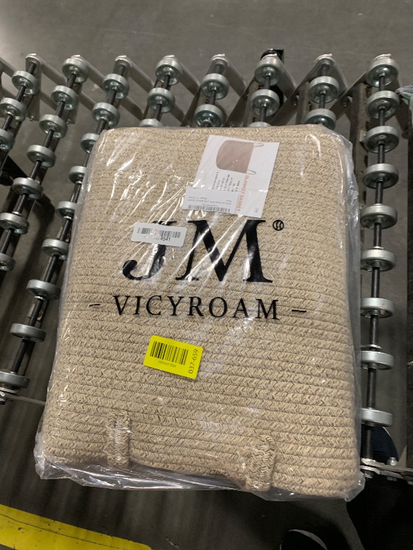Photo 1 of ** NEW ITEM**JMvicyroam Woven Blanket Basket,115L Large Rope Storage Bin with Handles, Organizer for Blankets Toys Book and Clothes, Laundry Basket for Living Room Bedroom Nursery,Oatmeal
