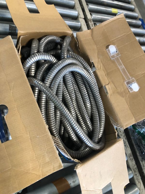 Photo 1 of ***dirty***Bionic Steel PRO 100 Ft Garden Hose with Nozzle, Premium 304 Stainless Steel Metal Water Hose 100Ft Flexible Hose, Rust Proof, Lightweight, Heavy Duty, Crush Resistant Fittings, 500 PSI, 2025 Model