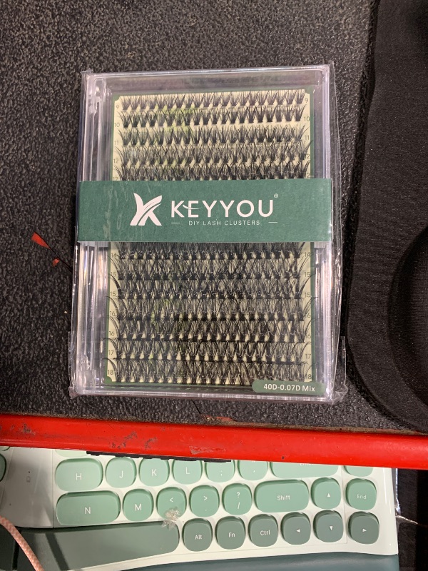 Photo 1 of ** FACTORY SEALED**KEYYOU Lash Clusters 300pcs Individual Lashes 40D 0.07D Curl 9-18MIX DIY Eyelash Extension Large Tray Volume Soft&Natural Cluster Lashes(40D-0.07D,9-18MIX