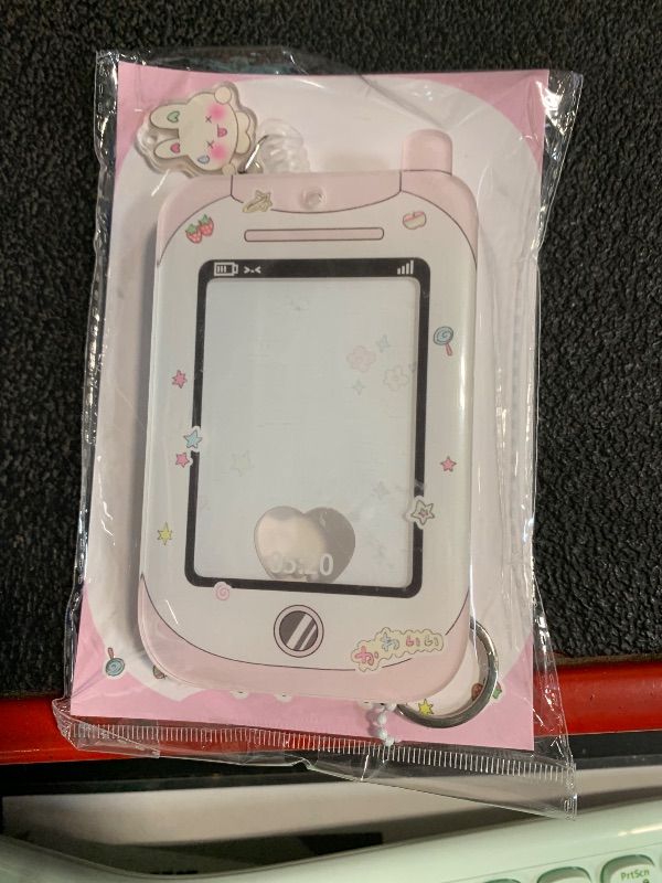 Photo 1 of ** SIMILAR** Pink Cute Photocard Holder Keychain Kawaii Mobile Phone Shape Photo Card Holder ID Badge Holder 3 Inch Cartoon Acrylic Photocard Keychain Y2K Card Sleeves Case for Fans Office Supplies