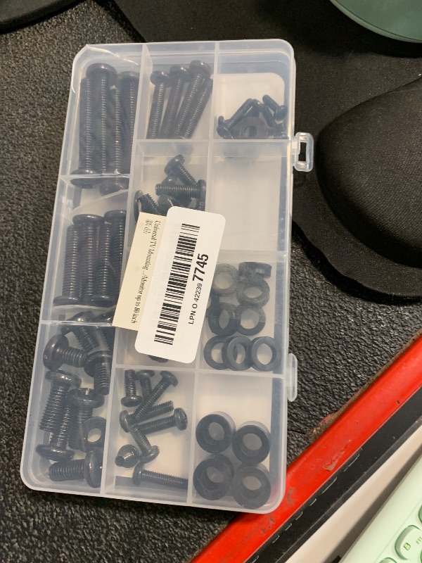Photo 1 of ** MISSING**Universal TV Mounting Hardware Screw Kit Set with Box - M4 M5 M6 M8 Screws and Washers Spacers, Replacement Screws for TV VESA Mounting, Fits Most TV/Monitor up to 80 inch