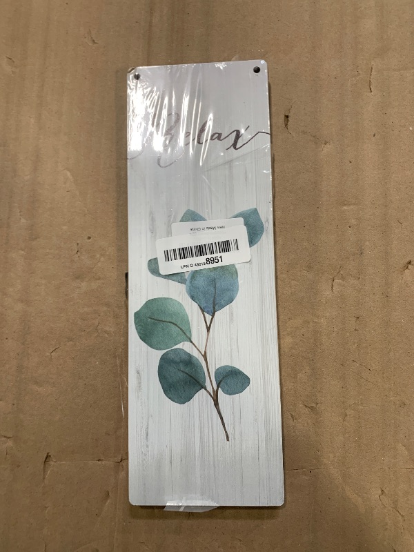 Photo 1 of ** MISSING **Bathroom Wooden Sign Set, 4 Pieces - Relax Soak Unwind Breathe Wall Art Decor For Farmhouse Home, Gifts