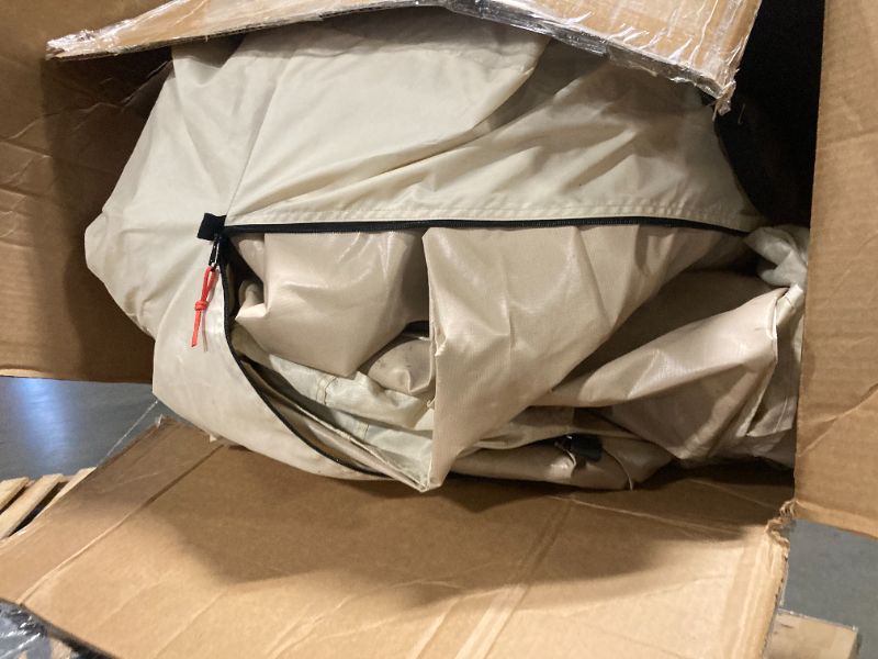 Photo 1 of ** USED** KNUO 2025 Upgraded Waterproof Inflatable Camping Tent with Rain Cover for 6~8 People, Large Blow-Up Air Tent, No Assembly Needed Luxury Glamping House, 12x15ft Oxford Fabric