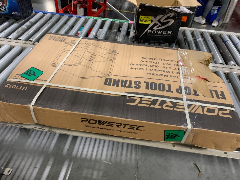 Photo 1 of ** NEW ITEM ** POWERTEC Flip Top Tool Stand with Caster Wheels - Mobile Workbench with 300lb Capacity, for Benchtop Power Tools, Heavy Duty (UT1012)
