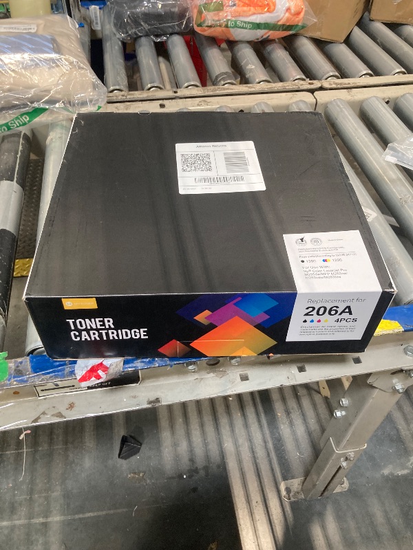 Photo 1 of ****YELLOW TONE CARTRIDGE OPENED, THE REST IS SEALED****MYTONER 206A Toner Cartridges 4 Pack (with Chip) Compatible Replacement for HP 206A 206X for Color Pro MFP M283fdw M283cdw M282nw Pro M255dw M255nw M283 M255 M282 Printer W2110A W2110X High Yield