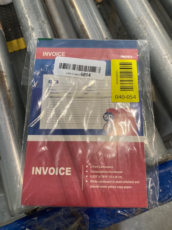 Photo 1 of ***1 PACK ONLY***2 Packs Invoice Book for Small Business 2-Part Carbonless, 5-1/8”x7-29/32” Receipt Book for Small Business, White/Canary Invoice Receipt Book, Purchase Order, Sales Order(50 Sets per Book)