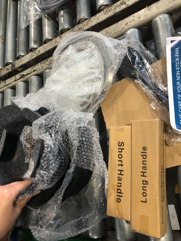 Photo 1 of ***MISSING PARTS***
VINCHEF Sauce Pan Set with Lid 10PCS, 2QT+3QT+4QT Non Stick Sauce Pots Cooking Induction Pot set, Silicone Tools and Pot Protectors, PFAS and PFOA Free Black