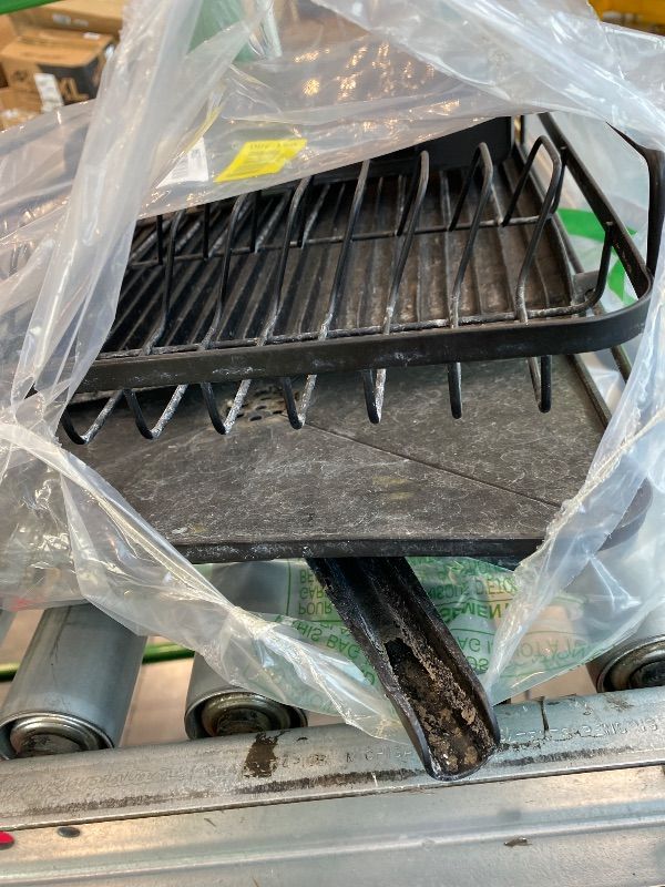 Photo 1 of *Major Damaged - See clerk notes*
Kitsure Large Dish Drying Rack - Extendable Dish Rack, Multifunctional Dish Rack for Kitchen Counter, Anti-Rust Dish Drainers with Cutlery & Cup Holders 19.2"-26.7" L x 12.9" W, Black