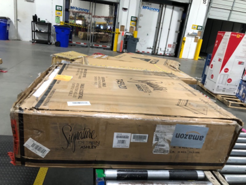 Photo 1 of ***FACTORY SEALED***Signature Design by Ashley Wystfield Farmhouse Square Storage Coffee Table with Hinged Lift Top, Distressed White