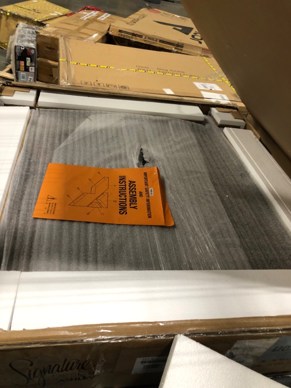 Photo 1 of ***FACTORY SEALED***Signature Design by Ashley Wystfield Farmhouse Square Storage Coffee Table with Hinged Lift Top, Distressed White