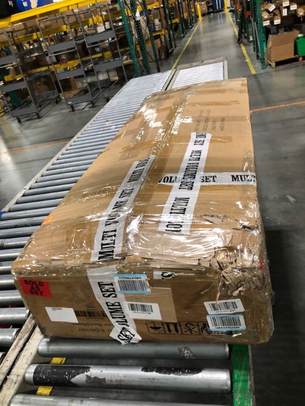 Photo 1 of ***DIFFERENT COLOR THAN FIRST PICTURE (BLACK & BEECH WOOD COLOR)*** infurnic 74" Tall Arched Display Cabinet with Glass Door, 5-Tier Arched Cabinet with Storage Door for Living Room, Dining Room & Kitchen, Black