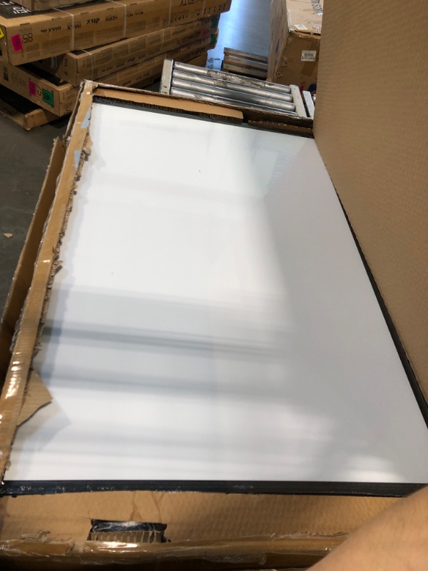 Photo 1 of ***FACTORY SEALED***TSJ OFFICE Large Rolling Whiteboard - Dry Erase Magnetic 48 x 32 Inches White Board Height Adjust Double Sides Mobile Portable Easel on Wheels, Dry Erase Board with Stand for Office, Home & Classroom