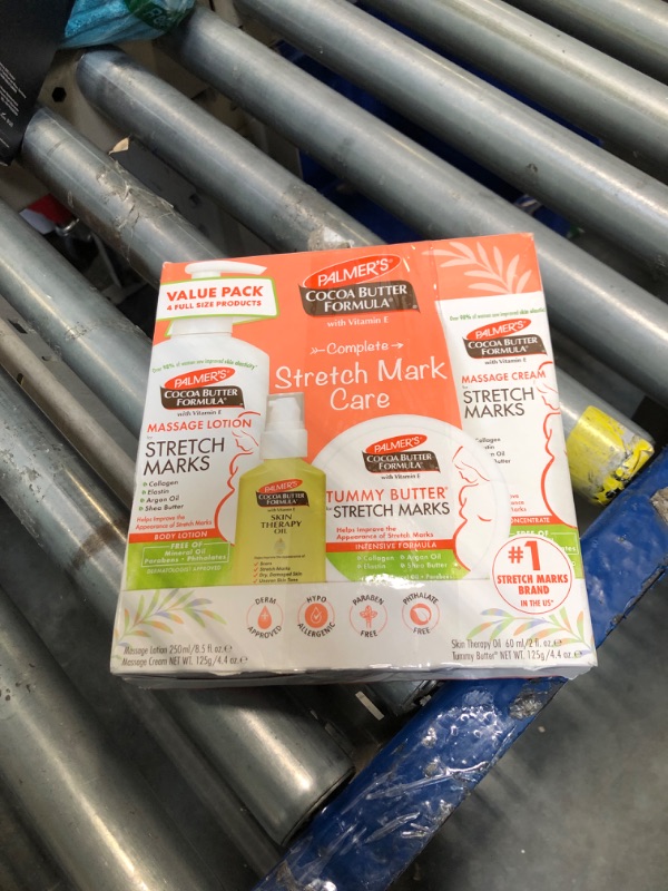 Photo 1 of ****MISSING THE MASSAGE CREAM FOR STRETCH MARKS***Palmer's Cocoa Butter Formula Pregnancy Skin Care Kit for Stretch Marks and Scars, Dermatologist Approved, Gift for Mom to Be, 4 Piece Full Size Set