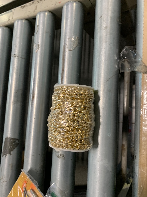 Photo 1 of [33ft] Gold Chain for Jewelry Making, 8.3mm Wide Gold Aluminum Curb Link Chain Roll Bulk for DIY Jewelry Making Craft