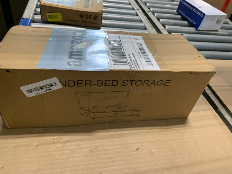 Photo 1 of *Missing Parts*
Tsinglax Under Bed Storage with Wheels 2-Pack – 66L XXL Larger Stackable Under Bed Storage Containers with Clear Window & Labels, Rolling Under Bed Drawers for Clothes, Shoes, Blankets (Dark Grey)