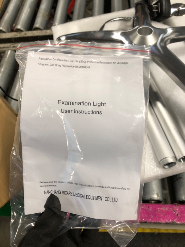 Photo 1 of ** MISSING HARDWARE**
VESCAZME 3W LED Medical Examination Lamp Mobile Type Floor Standing Dental Surgical Lamp JD1500 Flexible Gooseneck Medical Exam Light