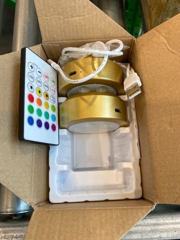 Photo 1 of ***MISSING PIECE*** EZVALO Picture Lights for Wall, 2000mAh Rechargeable Battery Magnetic Poster Lights with 3 Color Temps & 12 RGB, Remote Dimmable Timer Painting Light, Wall Decor Light for Art Display, Frame (3 Pack)