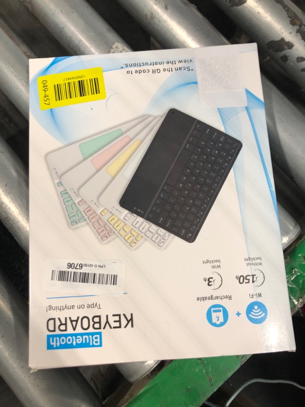 Photo 1 of *** SIMILAR *** Wireless Bluetooth Keyboard,10-inch Ultra-Slim 7 Color Backlight with Touchpad,Rechargeable Wireless Magnetic Bluetooth Portable Keyboard,for Smartphone Laptop Tablet Travel (Black)