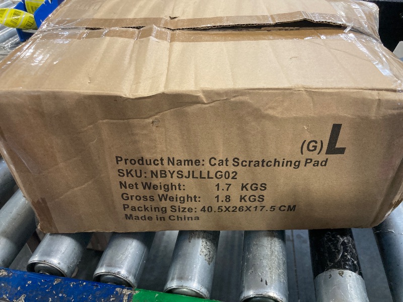 Photo 1 of ** MISSING PART ** Poils bebe L Shape Cat Scratcher, 26.8 Inch Cat Scratchers for Indoor Cats, Protecting Furniture Cat Scratch Pad, Cardboard Cat Scratching with Ball Toy, Catnip, Large