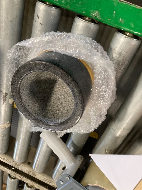 Photo 1 of ***NO PESTLE***PriorityChef Heavy Duty Mortar and Pestle Set with Bamboo Base, 100% Natural Granite Stone Grinder, Guacamole Bowl and Masher, 1.5 Cups, Black