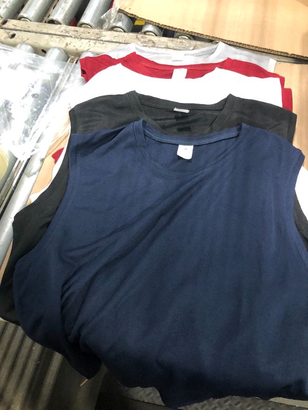 Photo 1 of ***ONLY 5 TANK TOP****Men's 5 Pack Dry Fit Quick Dry Tech Performance Sleeveless T Shirts Mesh Workout Gym Muscle Running Tank Tops SIZE M