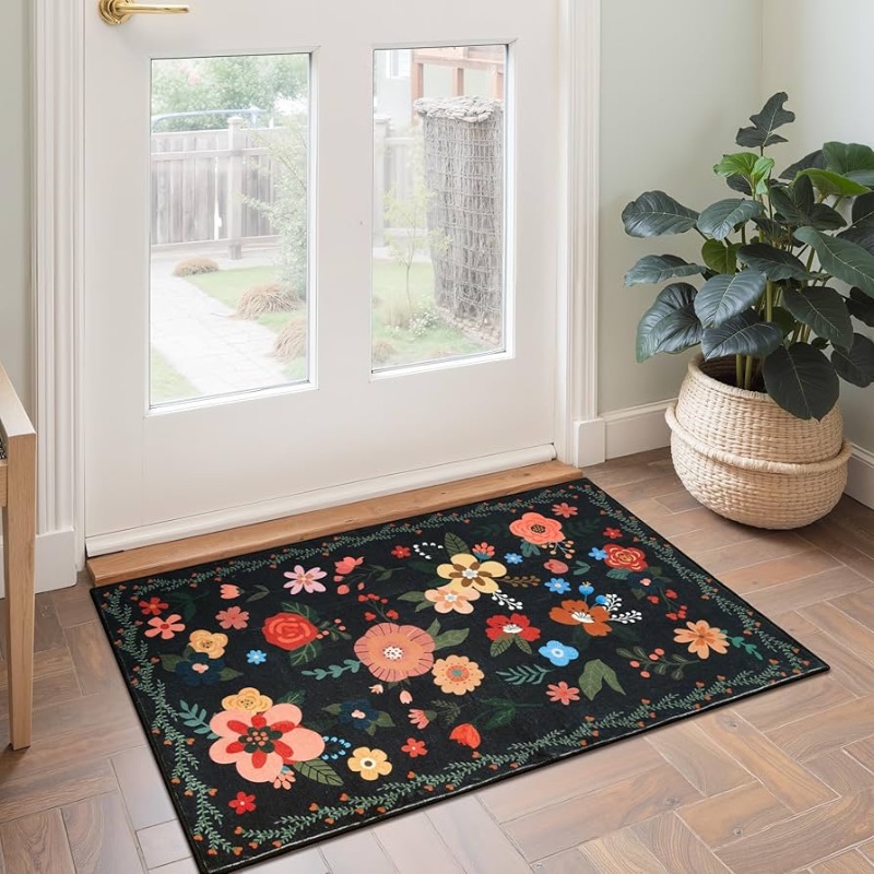 Photo 1 of ***REFERENCE PICTURE***  GRANNY SAYS Front Door Mat Indoor Entrance 2x3, Thin Door Mats for Inside Entry, Washable Profile Entryway Mats, Stain Resistance Mat, Small Indoor Doormat, Boho Floral