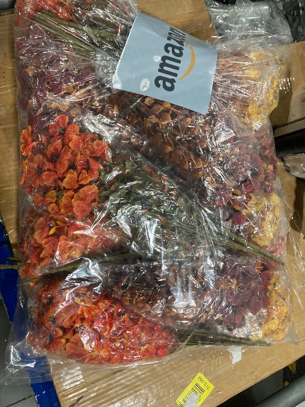 Photo 1 of ***REFRENCE PICTURE FOR PRODUCT****24Pcs Outdoor Artificial Fall Flower, Fake Fall Plants Outside Faux Fall Greenery Stems Shrubs Fall Decorations for Home Porch Patio Garden Thanksgiving Centerpieces