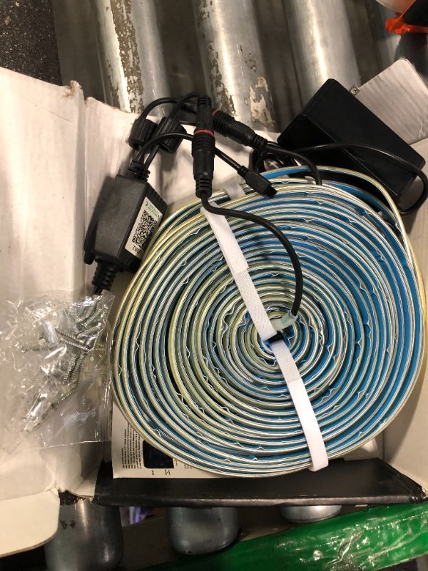 Photo 1 of **UNTESTED**
talkhigh 100ft COB Outdoor LED Strip Lights Waterproof,Dimmable 6500K Bright White,IP68 Outside Led Light Strips Waterproof with App Remote Control,Music Sync Exterior Led Rope Lights