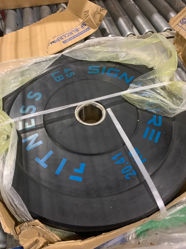 Photo 1 of ****ONLY 4**** ***45LB ***** Fitvids Olympic Bumper Plates Set, 2" Weight Plates for Strength Training & Weightlifting, 180LB Set ( 45LB), Multiple Packages