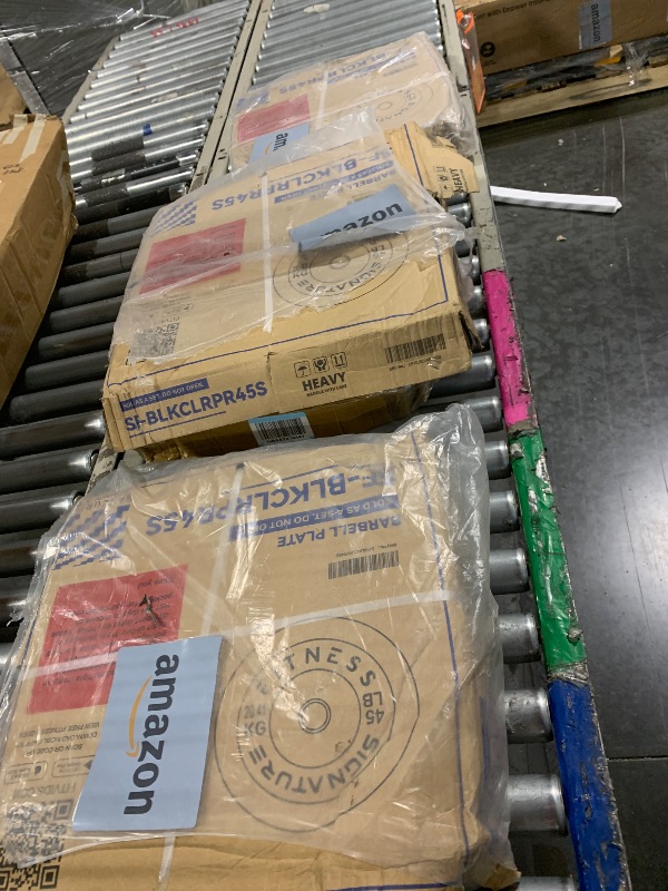 Photo 1 of ****ONLY 4**** ***45LB ***** Fitvids Olympic Bumper Plates Set, 2" Weight Plates for Strength Training & Weightlifting, 180LB Set ( 45LB), Multiple Packages