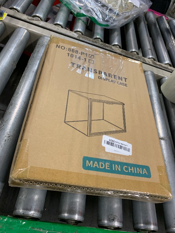 Photo 1 of ??????Clear Acrylic Bookcase, Book Organizer Box, Portable Book Containers with Magnetic Door, Stackable Display Case for Purses Handbags Dolls Toys Shoes(Clear, 14.17" ×10.63"×8.66")