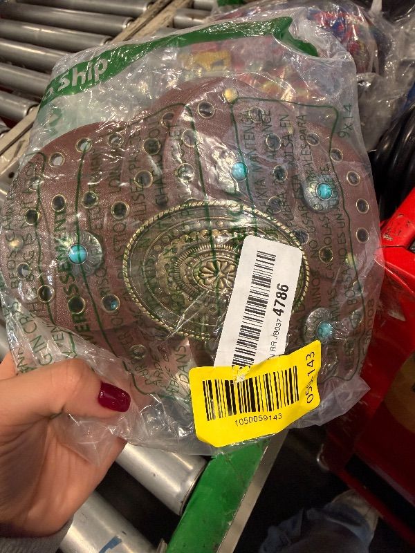 Photo 1 of ***REFRENE PICTURE**BLUE*** Mawjom Western-Wide-Disc-Cowboy-Belt for Women - Vintage Oval Cowgirl-Boho-PU-Leather-Belt for Dress Jeans