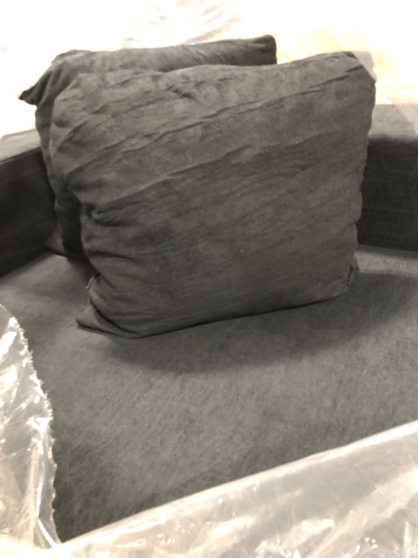 Photo 1 of ********PARTIAL SET **********Vamcheer Modular Sectional Sofa with Chaise, Modern L Shaped Cloud Boneless Couch with Deep Seat, Sectional Couches for Living Room, Bedroom, Office, No Assembly Required, Black