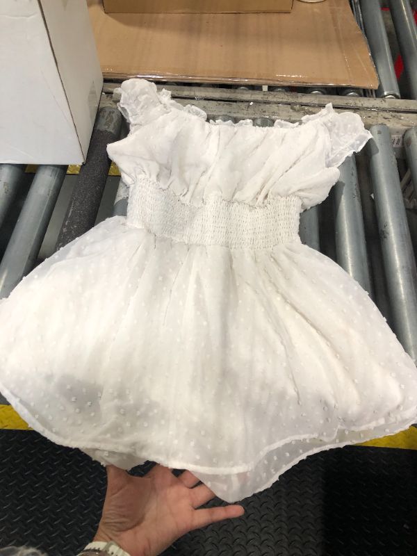 Photo 1 of ***SIMILAR PRODUCT*** Women white Graduation Dress Y2k Sleeveless backless bow trim corset A-line mini dresses collage swing flowy dress  L