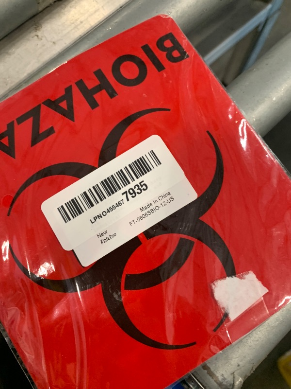 Photo 1 of (12 Pack) Biohazard Stickers Sign, 6x6 Inches Waterproof Biohazard Warning Label?6 Mil Vinyl Self Adhesive Durable Decal Stickers Use for Labs, Hospitals and Industrial