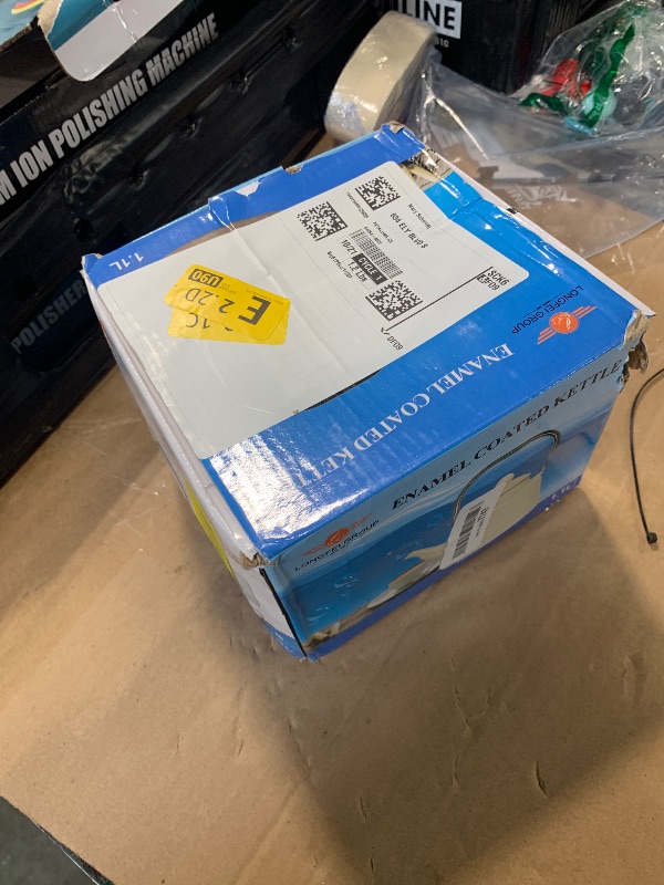 Photo 1 of **MISSING LID**
DOITOOL Enamel Tea Kettle Vintage Enamel Teapot 1.1 L Porcelain Tea Kettle Camping Coffee Kettle Stovetop Kettle Hot Water Boiler Pot for Hot Water, Tea Accessories