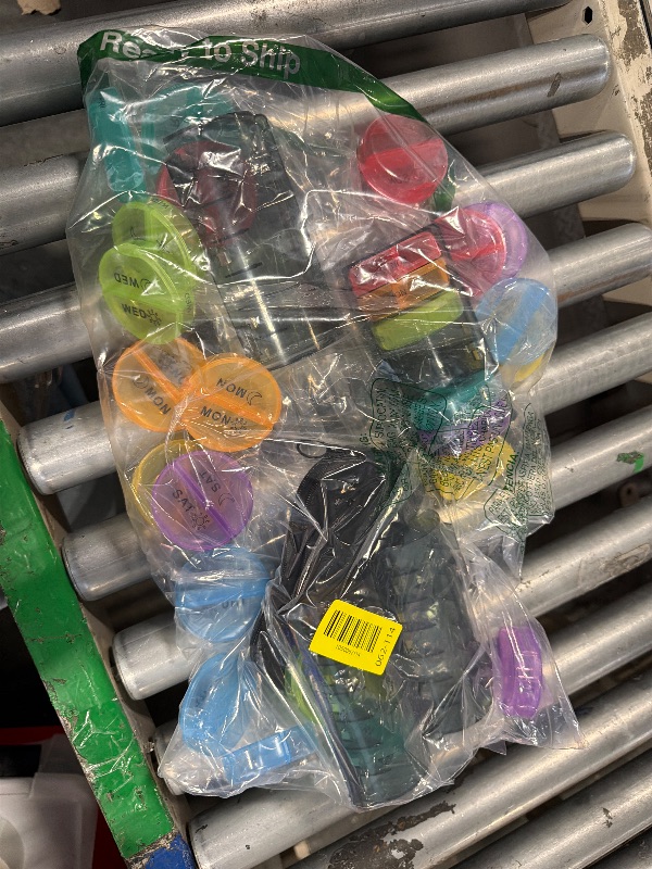 Photo 1 of ?Upgrade? Monthly Pill Organizer 2 Times A Day,One Month Box AM PM,Daily Cases Large 4 Week,Medication 28 Days Dispenser for Pills,Fish Oils, Vitamin,Supplement(Rainbow)…