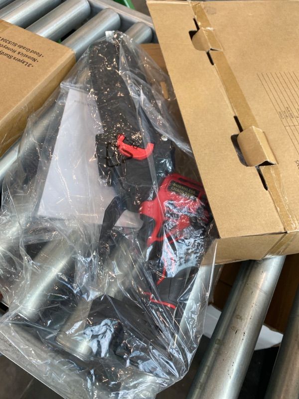 Photo 1 of ***MISSING PARTS*** Mini Chainsaw for Milwaukee M18 Battery, Auto-Oiler, 8-Inch and 6-Inch 2-IN-1 Brushless Cordless Pruning Chainsaw, Battery Powered Mini Chainsaw for Wood Cutting, Tree Trimming (only tool)