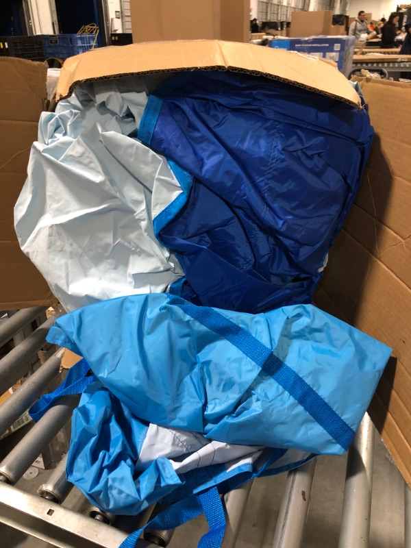 Photo 1 of *****TURNS ON PERFECTLY****** WELLFUNTIME Inflatable Jumping Castle with Large Climbing Wall, 267 x 138 x 118 Inch Bounce House with Air Blower, Dual Target and Basketball Rock