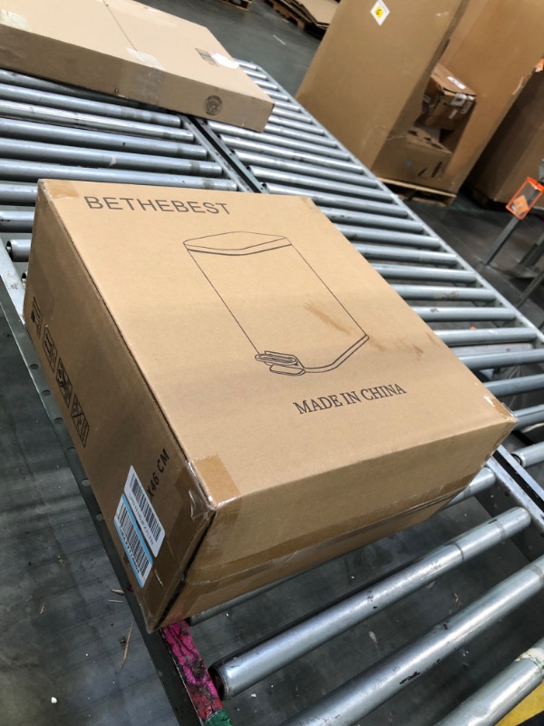 Photo 1 of *****FACTORY SEALED****** BETHEBEST 15 Liter/4 Gallon Stainless Steel Trash Can With Soft Close Lid, Removable Wastebasket, Rectangular for Bathroom, Kitchen, Office (Titanium Black)