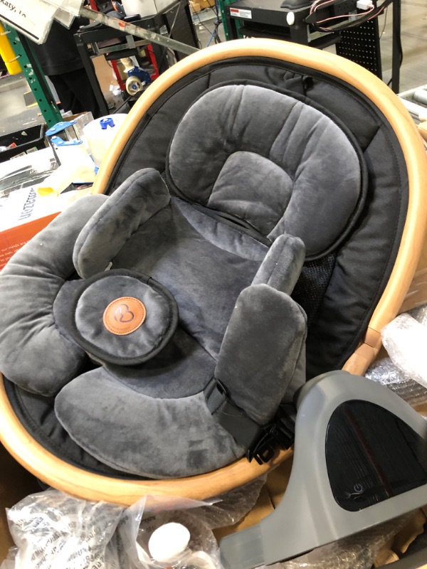 Photo 1 of ******IT TURNS ON PERFECTLY*****Baby Swings for Infants, Fasonbaby Bluetooth Infant Swing with Music Speaker with 3 Seat Positions, 5 Speeds and Remote Control - Portable Baby Swing for Indoor and Outdoor (Black)