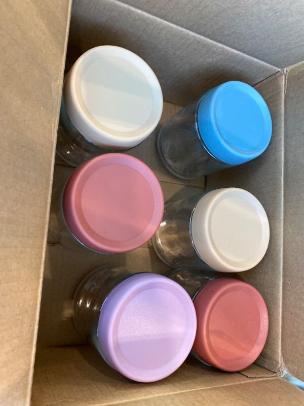Photo 1 of ***MISSING PIECES*** KEYWING 12 Pack Overnight Oats Containers With Lids, 16 oz Wide Mouth Mason Jars with Airtight Lids, Meal Prep Containers Food Storage Glass Jars in Bulk for Snack Yogurt Salad Spice Cereal
