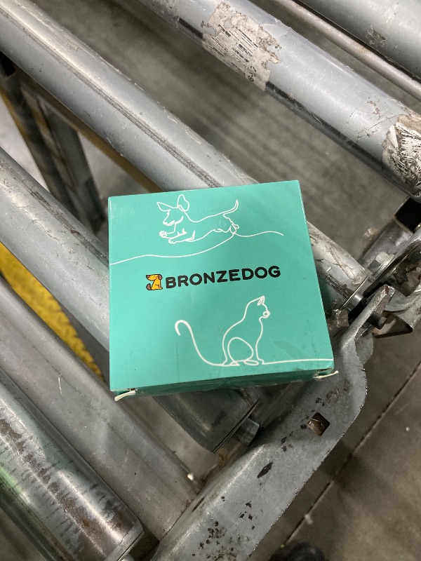 Photo 1 of ***NO BELL***BRONZEDOG Leather Cat Collar with Removable Bells Non Breakaway Kitten QR Tag for Girl Boy (9" - 12" Cats/Mini Dogs, Black & Gold)